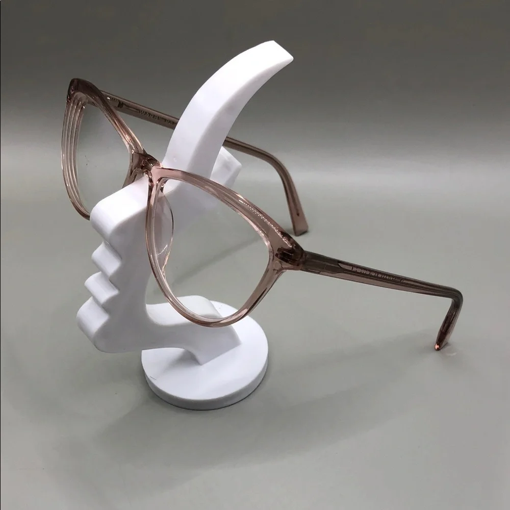 Warby Parker Louise 668 Cat Eye Pink Crystal Rose Water Eyeglasses FRAMES.